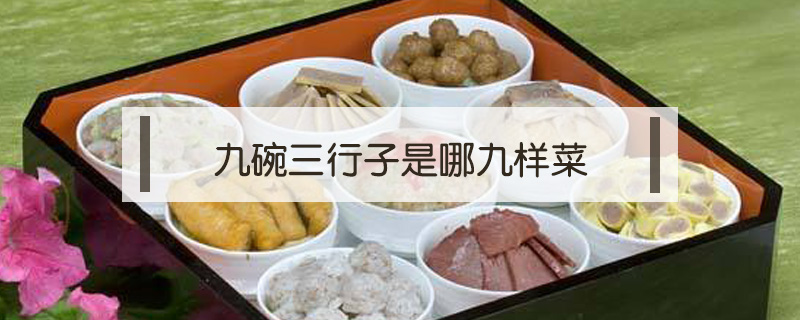 九碗三行子是哪九樣菜