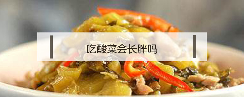 吃酸菜會長胖嗎
