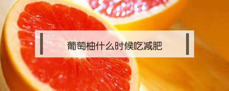 葡萄柚什么時(shí)候吃減肥
