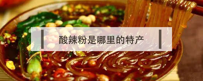 酸辣粉是哪里的特產