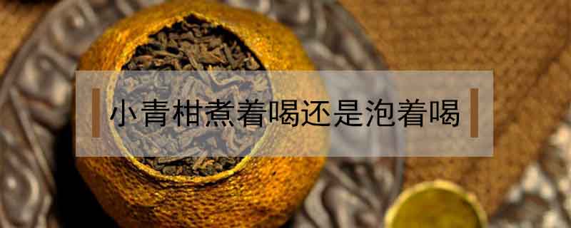 小青柑煮著喝還是泡著喝
