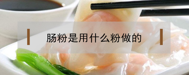 腸粉是用什么粉做的