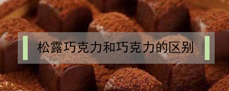 松露巧克力和巧克力的區別