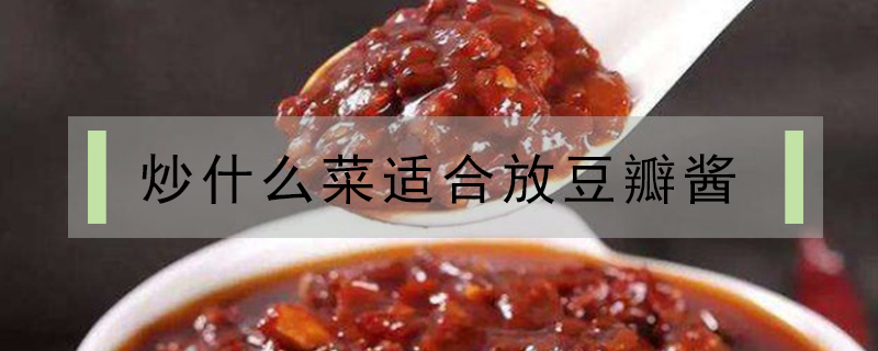 炒什么菜適合放豆瓣醬