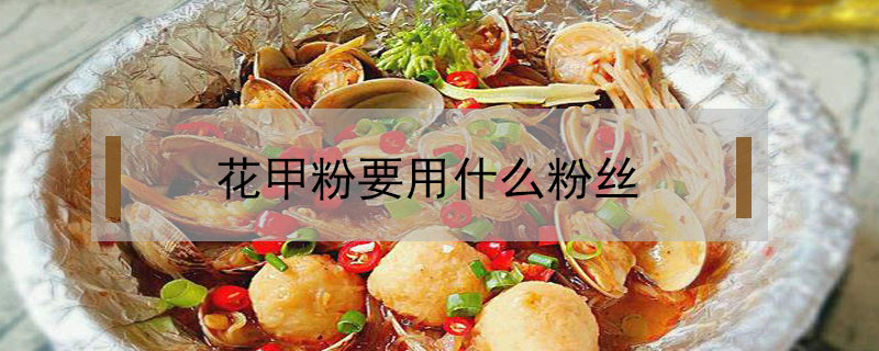 花甲粉要用什么粉絲