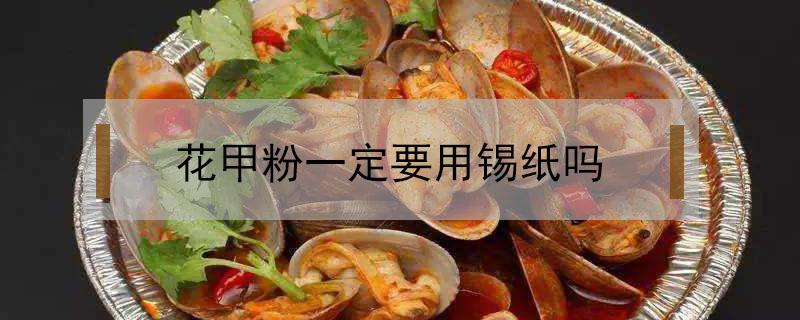 花甲粉一定要用錫紙嗎