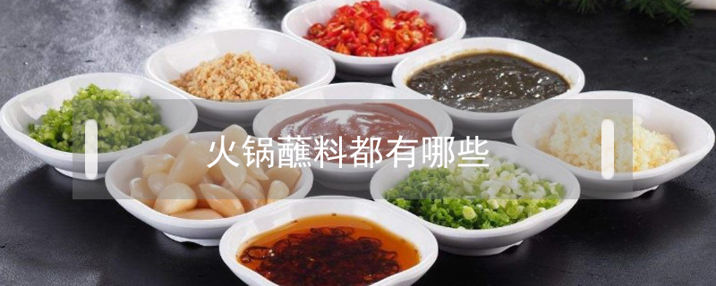 火鍋蘸料都有哪些