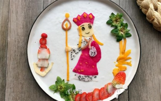 西游記創意水果拼盤圖片,師徒四人居然還帶上了如來佛祖