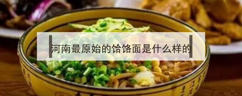 河南最原始的饸饹面是什么樣的