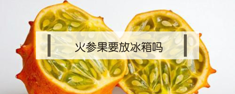 火參果要放冰箱嗎