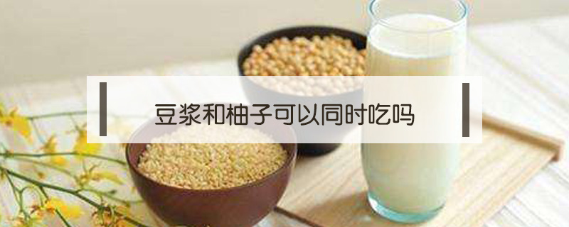 豆?jié){和柚子可以同時(shí)吃嗎