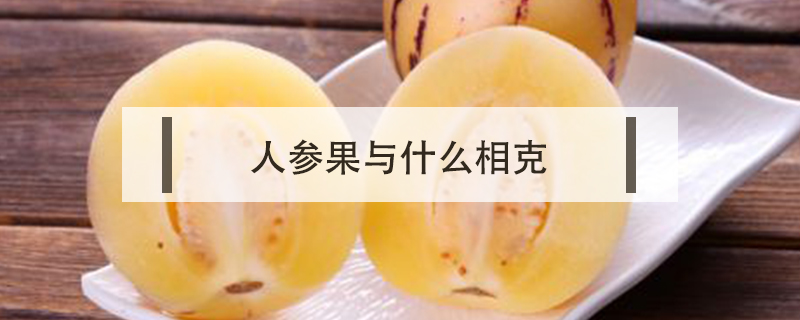 人參果與什么相克