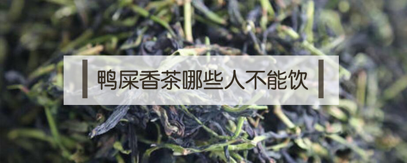 鴨屎香茶哪些人不能飲