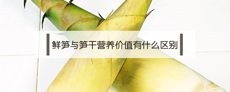 鮮筍與筍干營養價值有什么區別