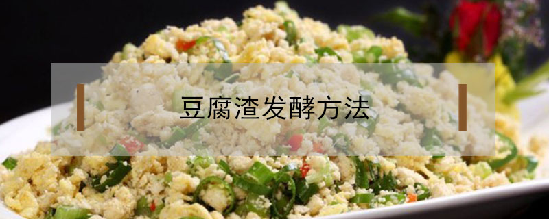 豆腐渣發酵方法
