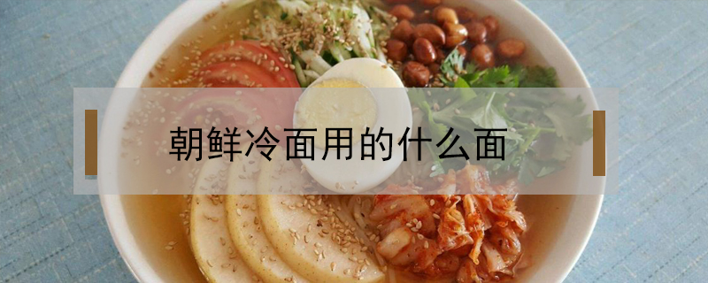 朝鮮冷面用的什么面