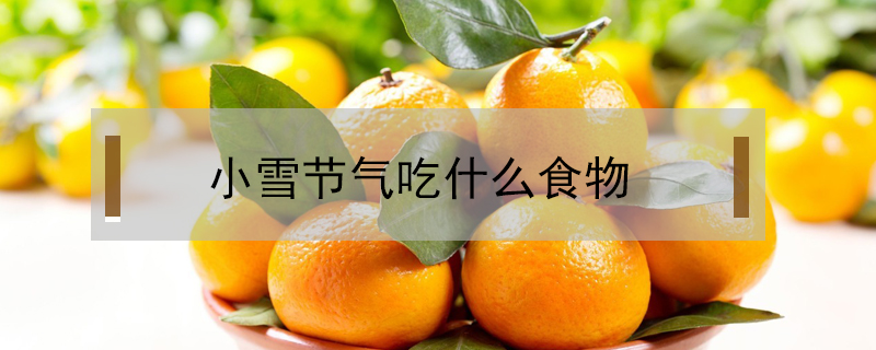 小雪節氣吃什么食物