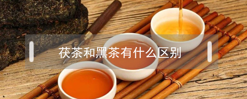 茯茶和黑茶有什么區別