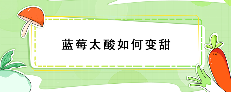 藍(lán)莓太酸如何變甜