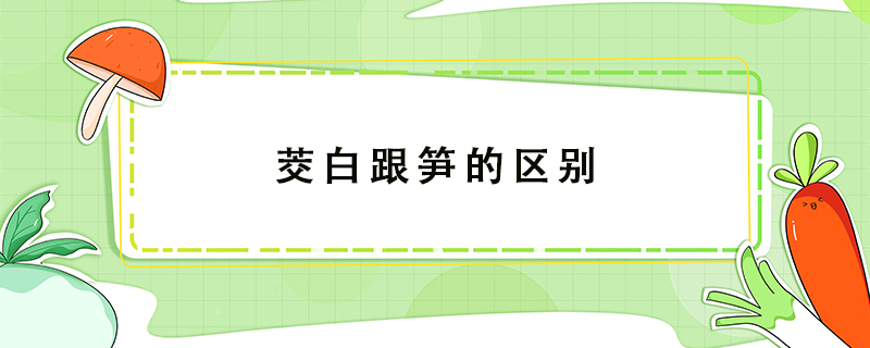 茭白跟筍的區別